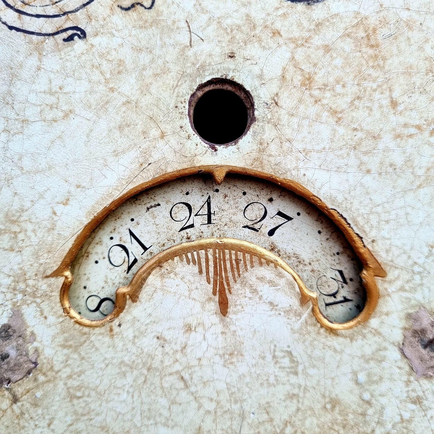 Early 19thC George III Period English Antique Painted Clock Dial, Signed "R Francis, Attleborough"