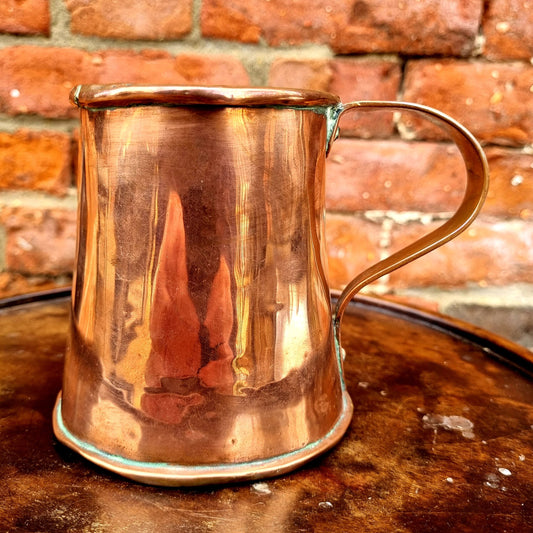 18th Century English Antique Copper Tankard or Measure Dated 1784