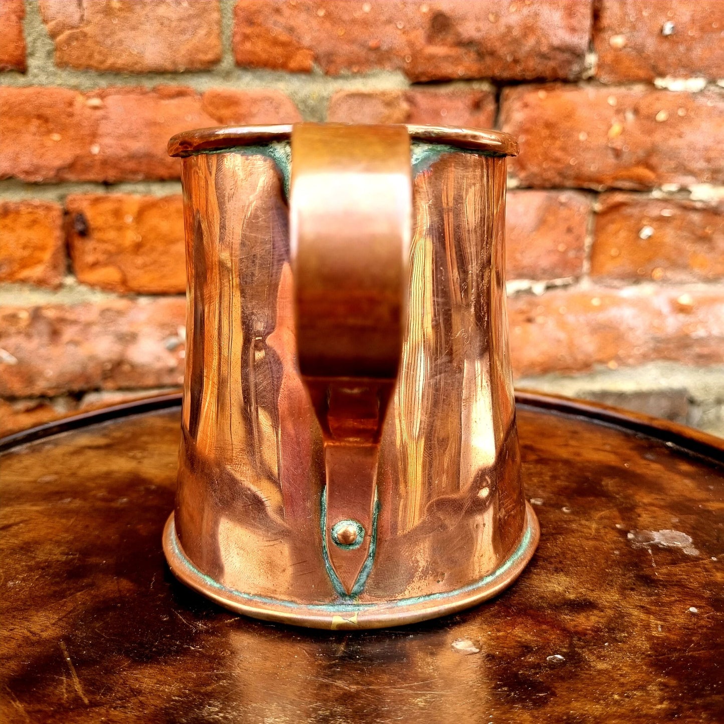 18th Century English Antique Copper Tankard or Measure Dated 1784