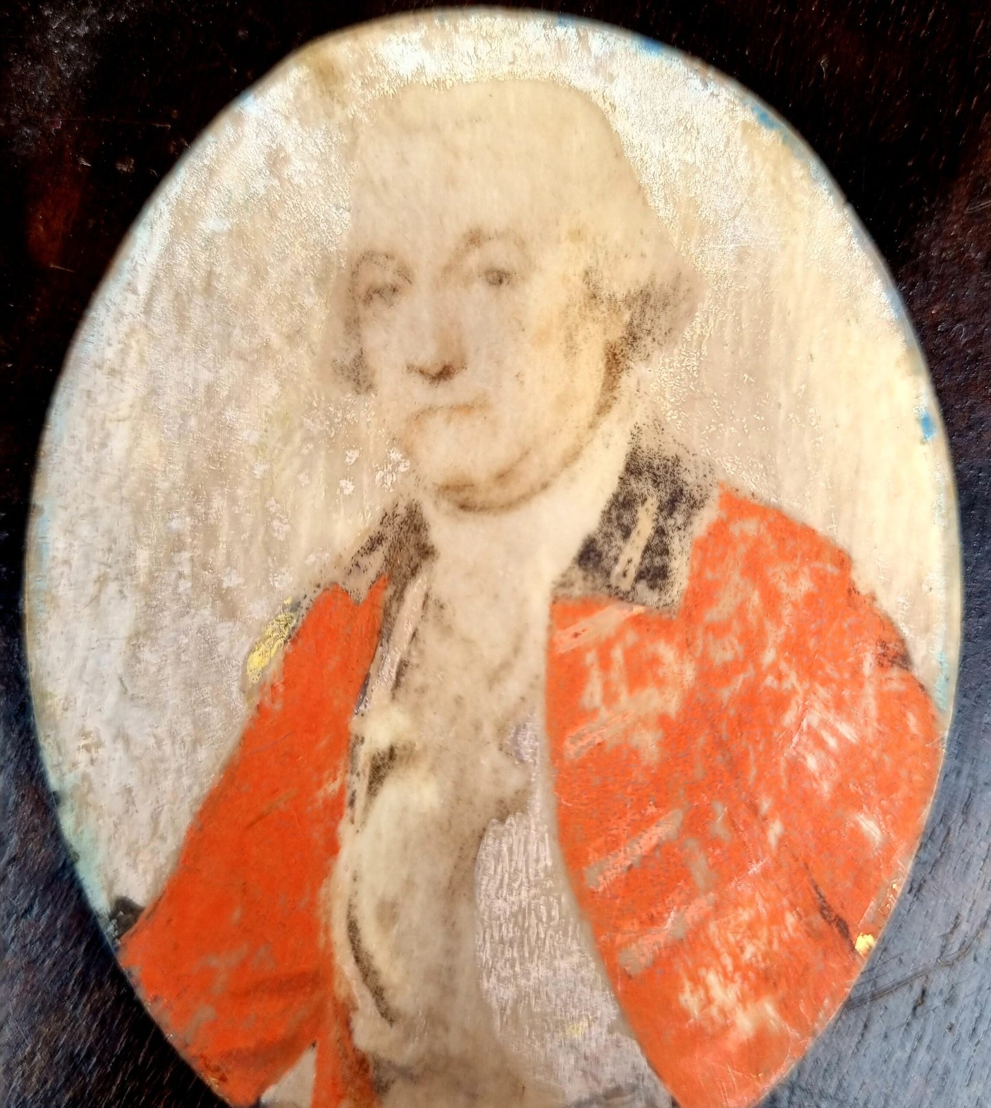 Late 18th Century English School Antique Portrait Miniature of a British Army Officer