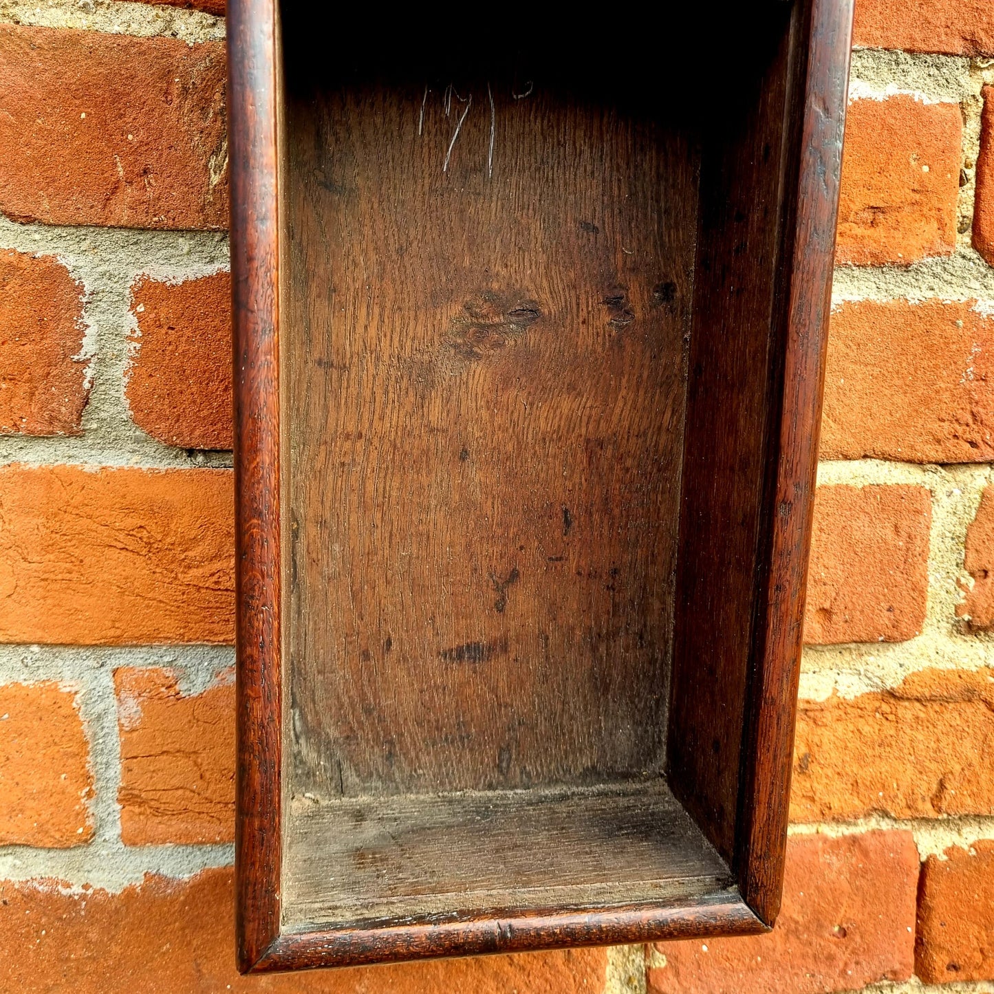 Late 18thC English Antique Oak Candle Box