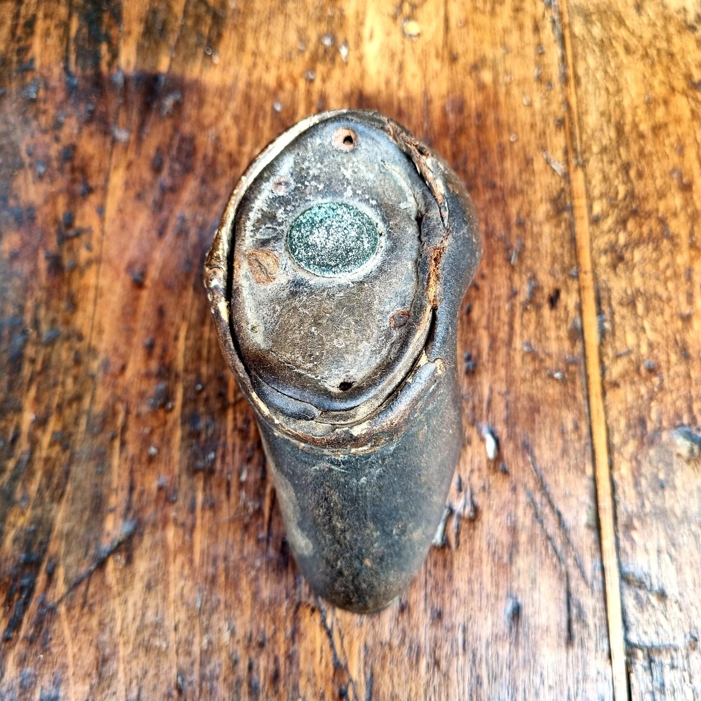 Rare 18th Century Antique Tobacco Snuff Box in the Form of a Leather Shoe