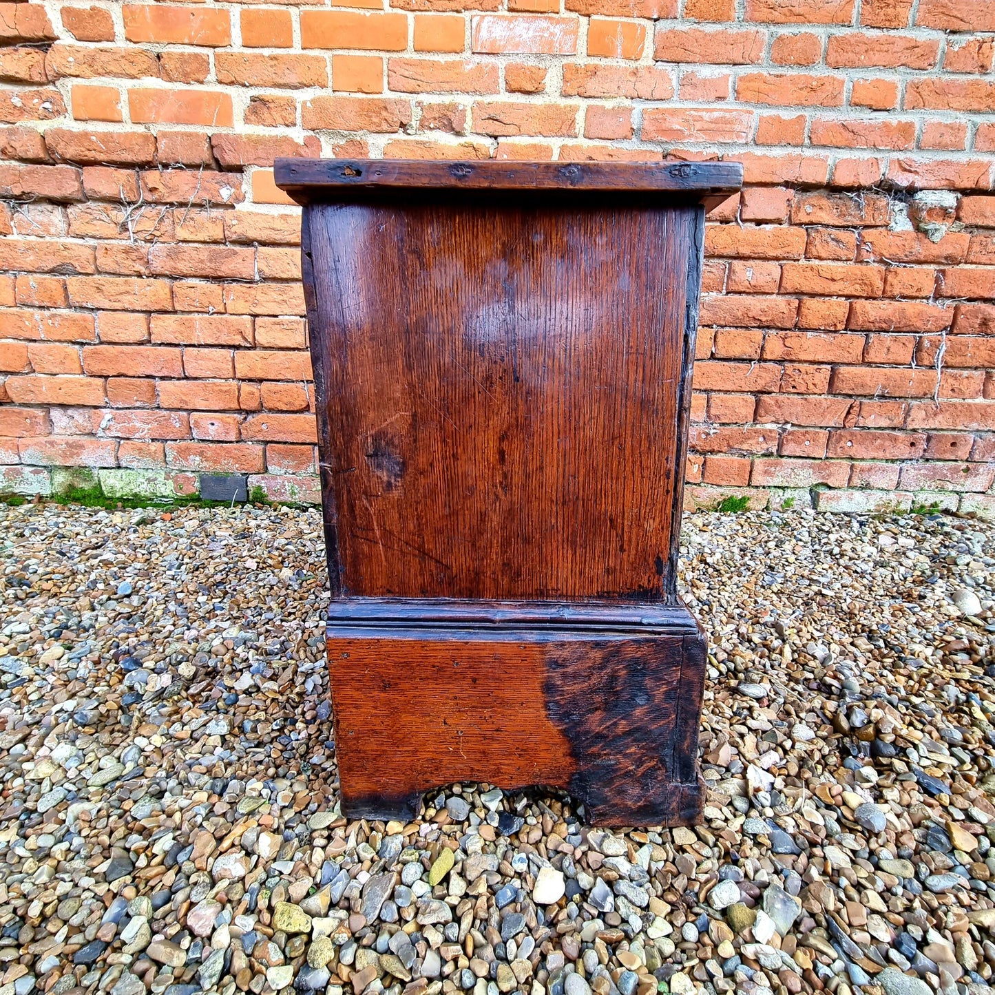 18th Century Welsh Antique Oak Coffer Bach or Small Chest