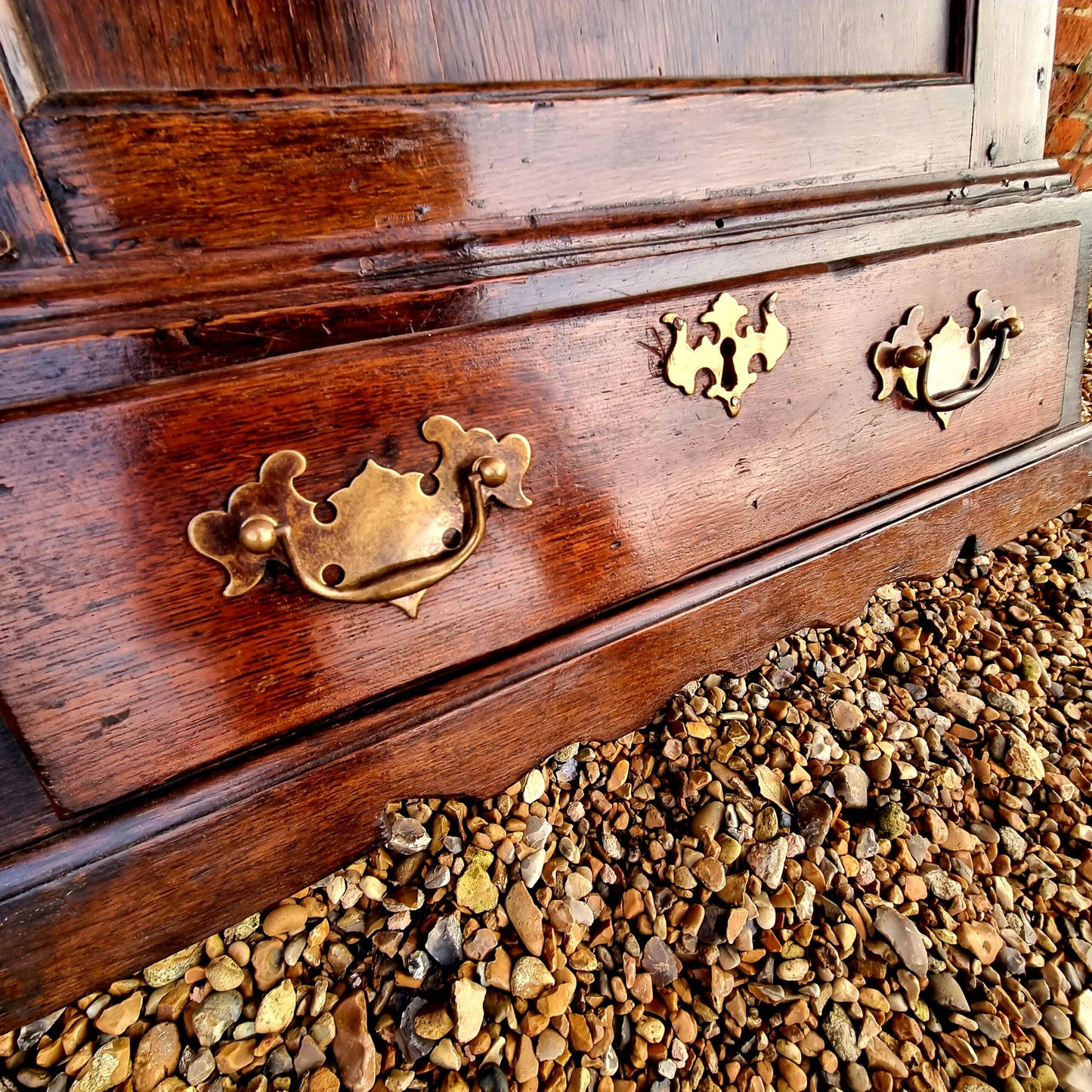 18th Century Welsh Antique Oak Coffer Bach or Small Chest