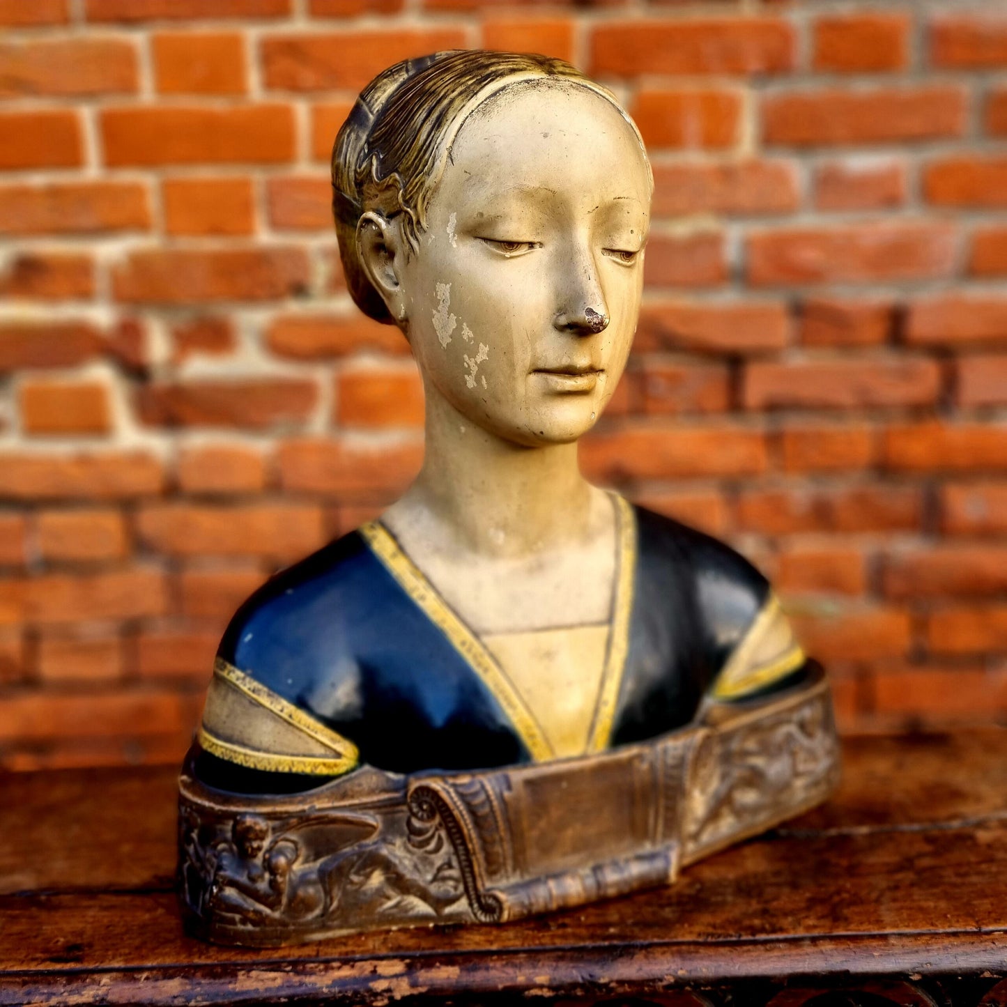 After Francesco Laurana (1430-1502), A Large 15th Century Style, Early 19th Century-Made, Life-Size Antique Bust of a Princess, Possibly Ippolita Maria Sforza