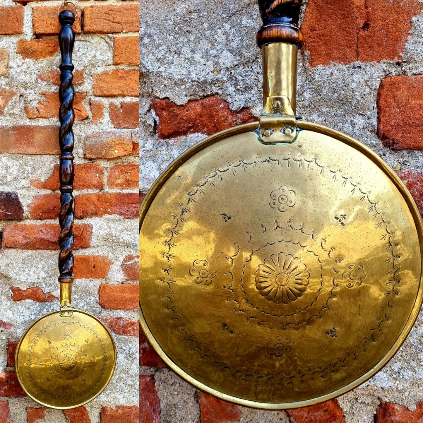 Diminutive 18th Century English / Dutch Antique Warming Pan