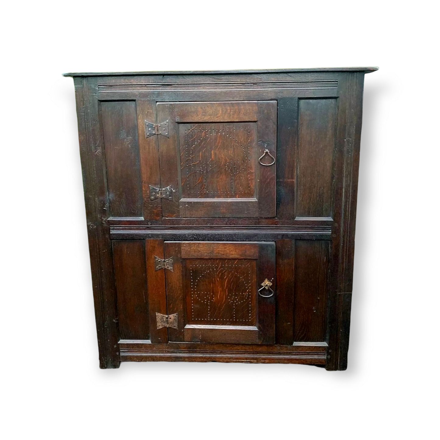 17th Century English Antique Oak Food Cupboard