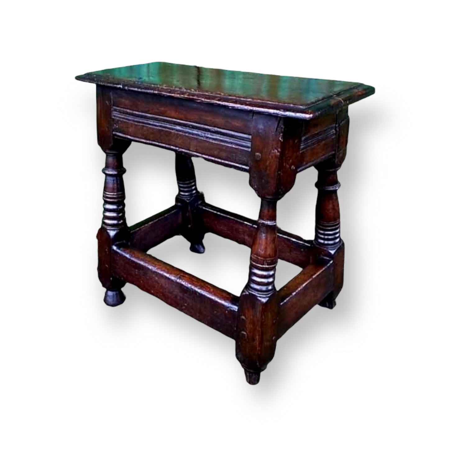 Late 17th Century English Antique Oak Joint Stool