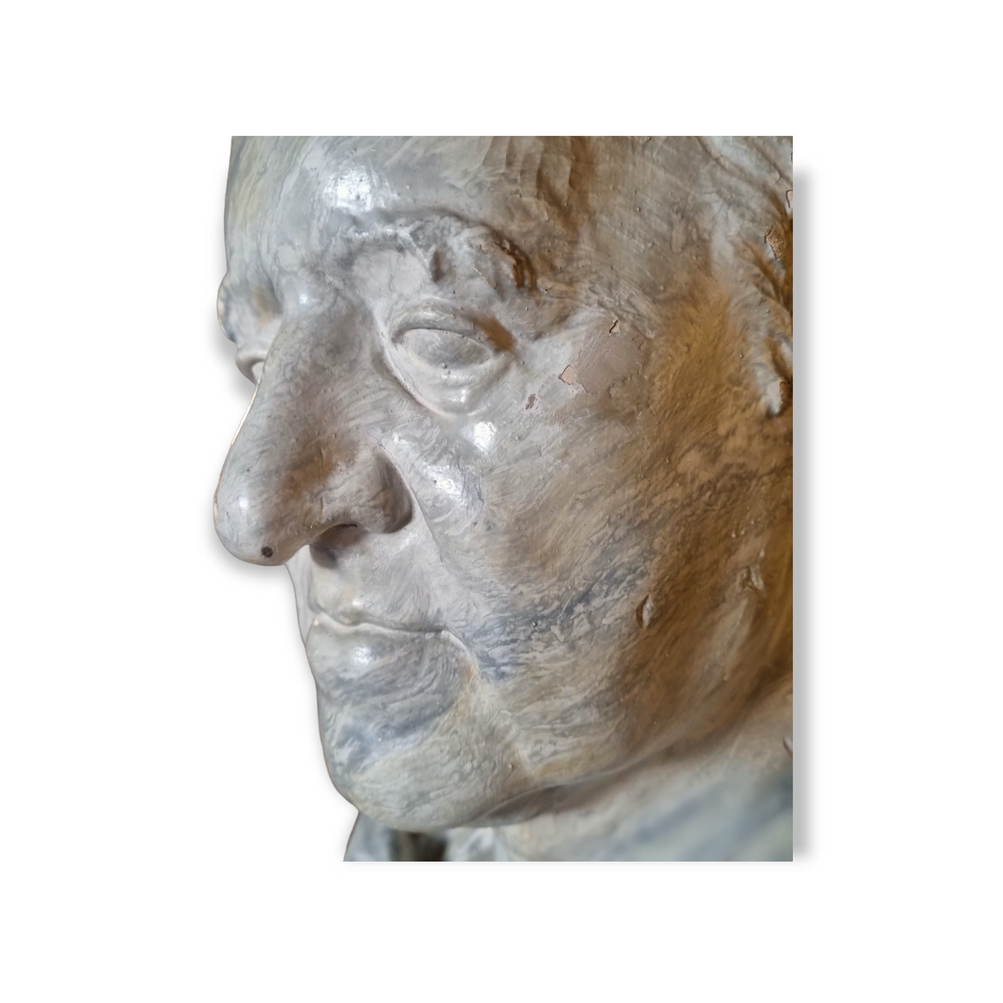 Robert William Sievier (1794-1865) - An Early 19th Century English Antique Faux Marble, Life-Size, Bust of a Gentleman in the Classical Manner