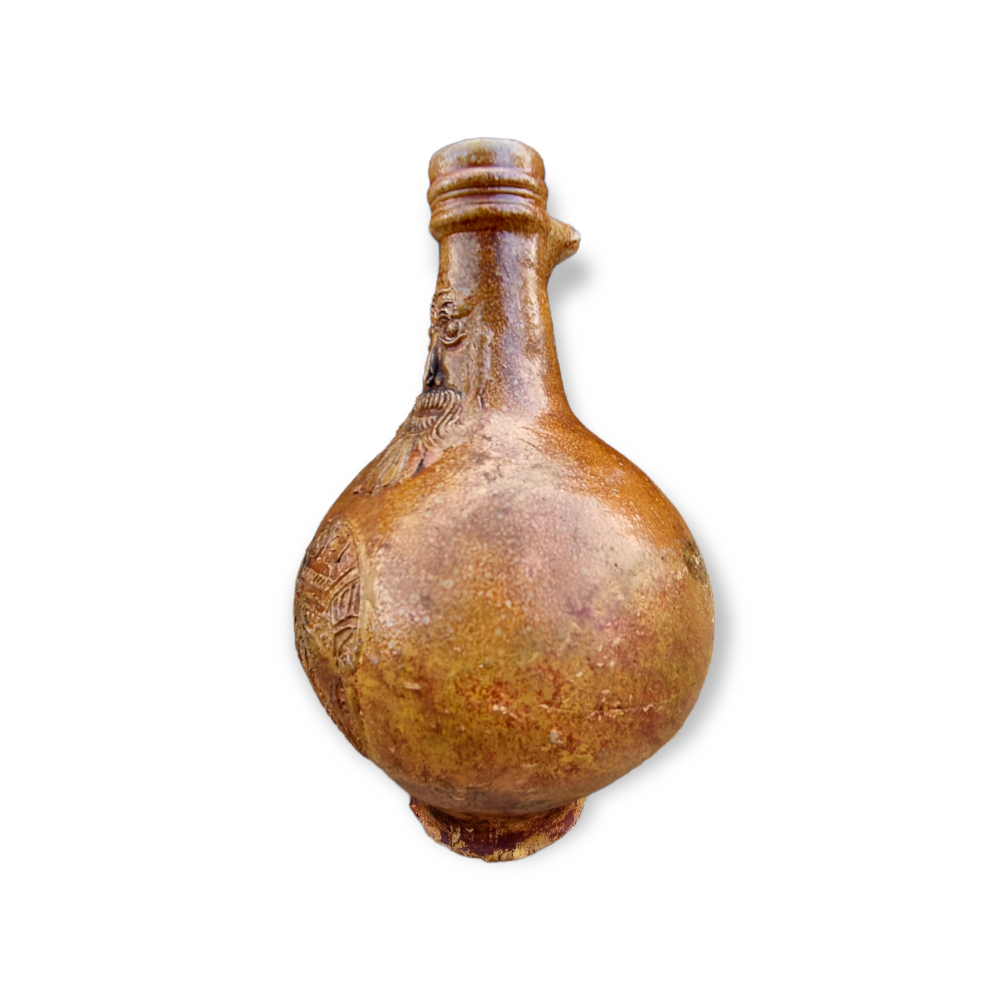 Mid 17th Century Antique Stoneware "Witch Bottle" Excavated in Norfolk / Bellarmine Jug / Bartmannkrug, Circa 1650