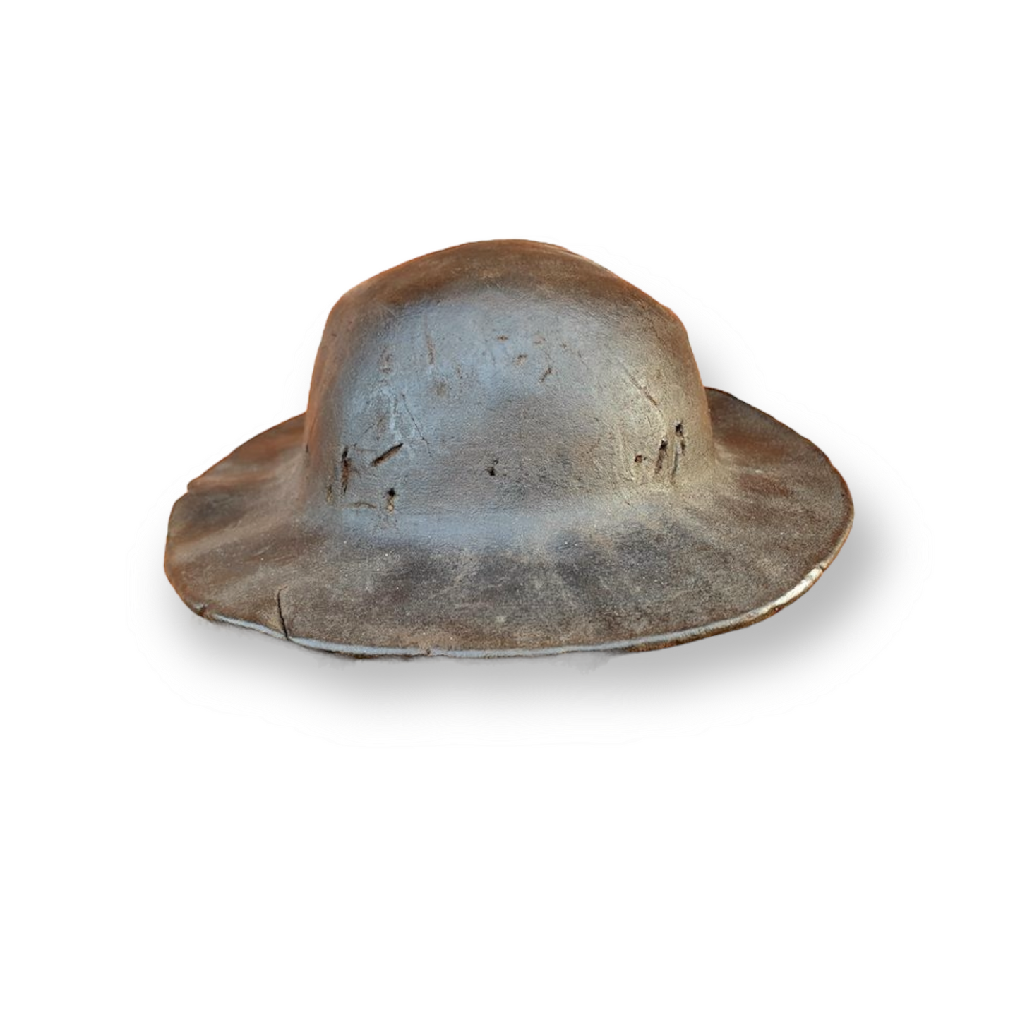 18th Century Antique Leather Miners Hat