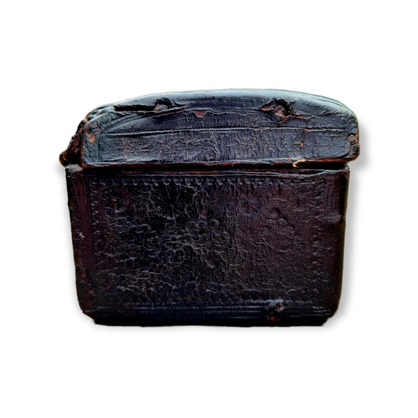 Diminutive 16th Century Antique Leather and Iron-Bound Missal Box