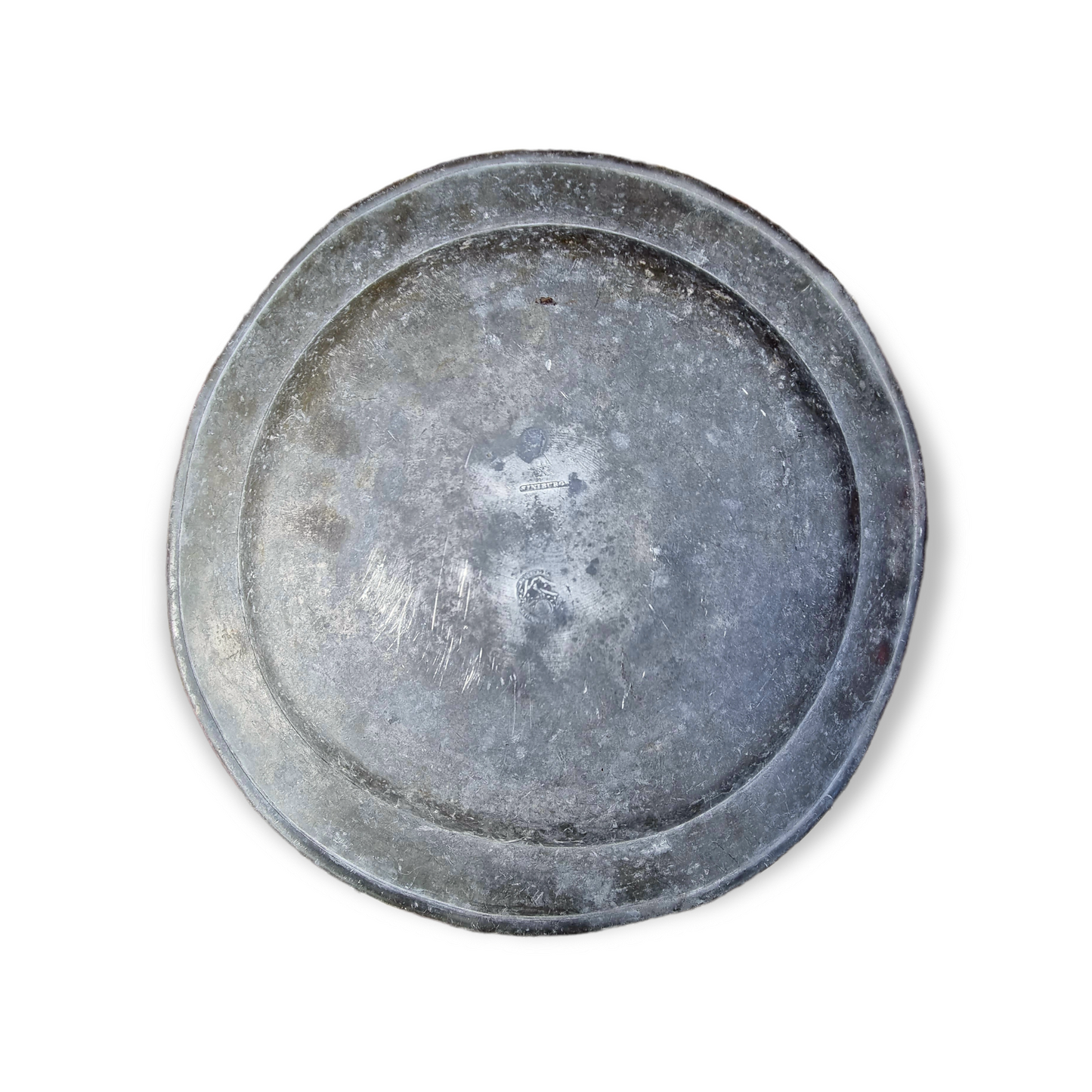 Robert Kinniburgh of Edinburgh - Early 19th Century Scottish Antique Pewter Charger Inscribed "United Assote Congn Lasswade 1830"