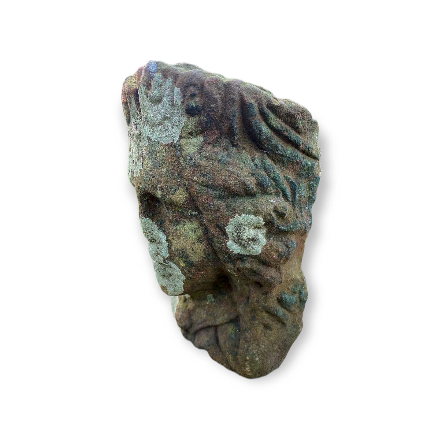 Late Medieval Period English Antique Carved Stone Head of a Man