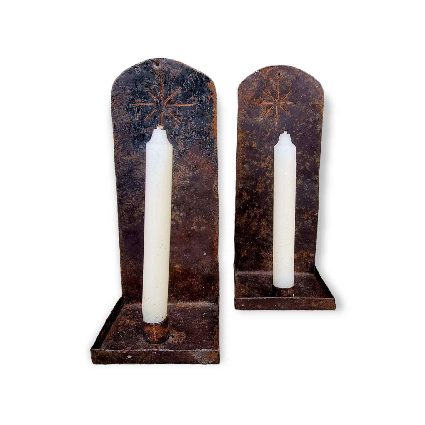 Pair of Early 19th Century American Antique Toleware Wall Sconces