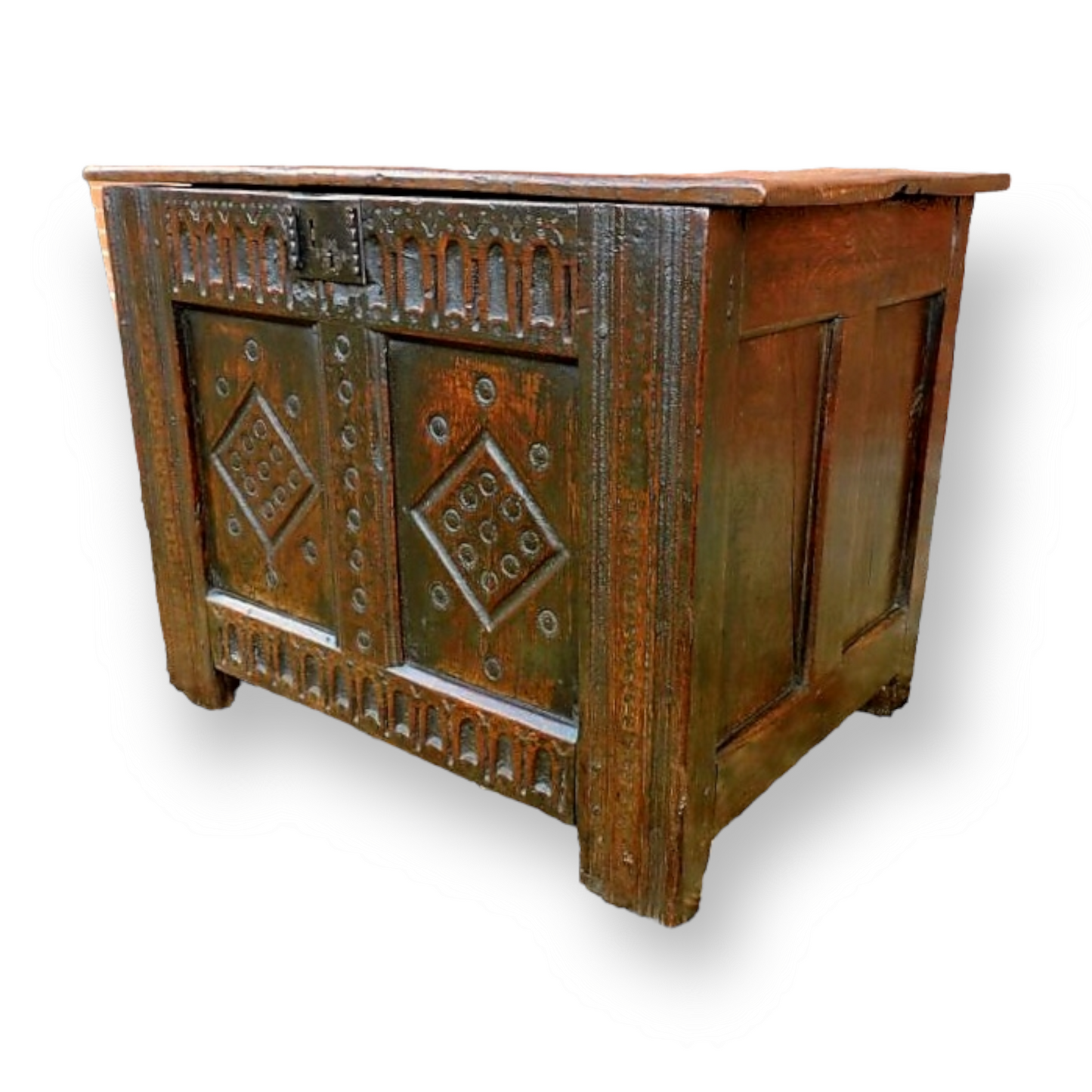 Late 16th Century Welsh Antique Oak Chest / Coffer