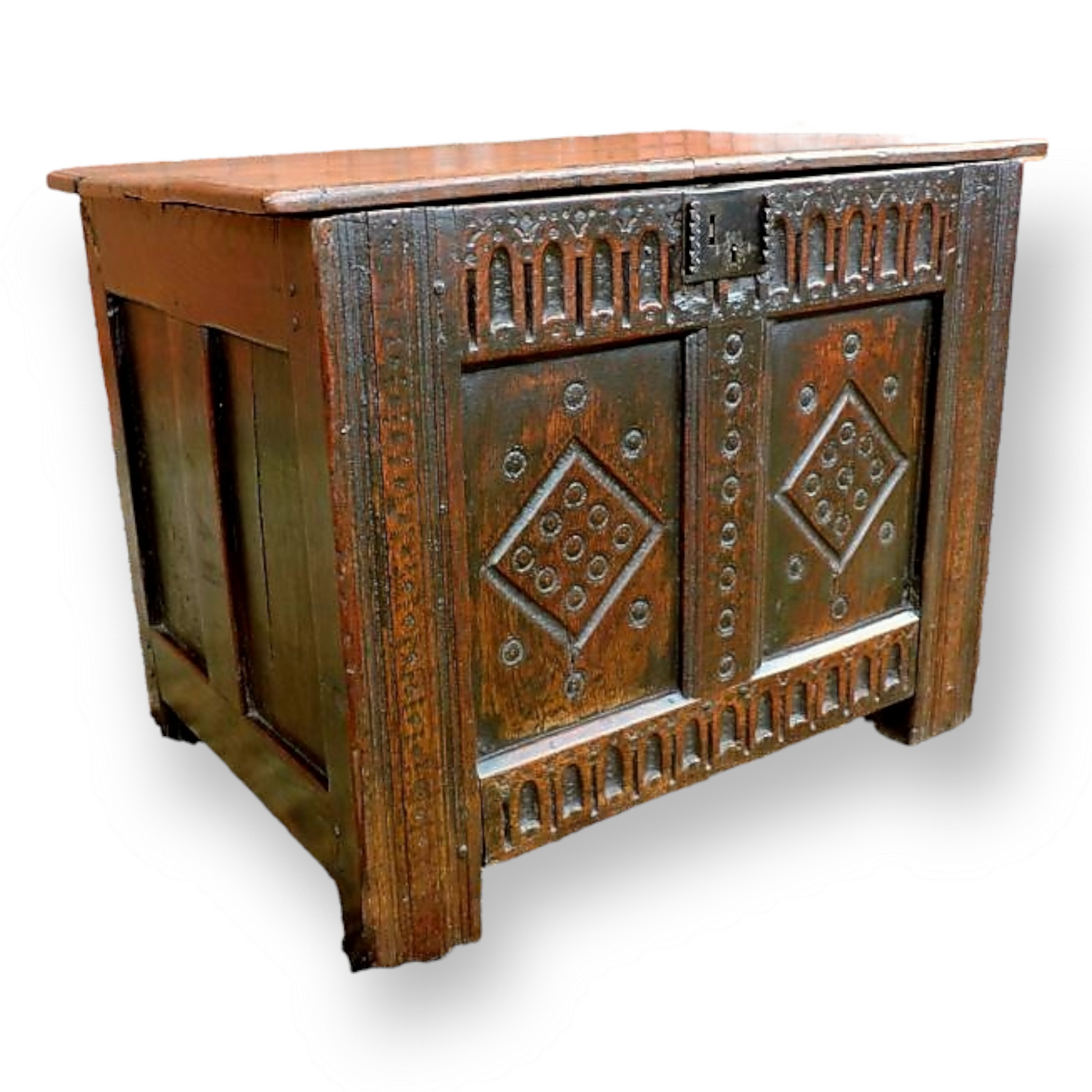 Late 16th Century Welsh Antique Oak Chest / Coffer