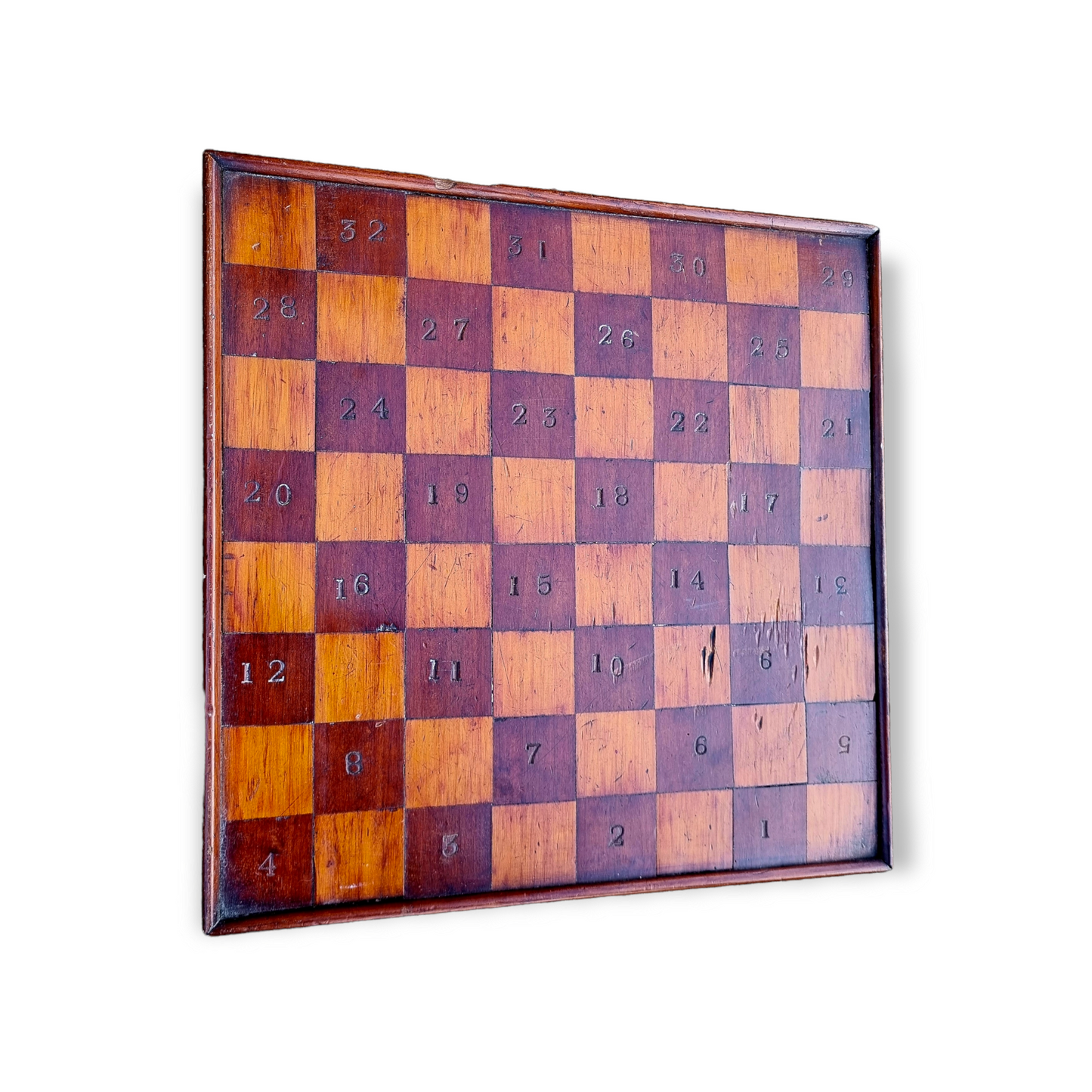 George III Period English Antique Treen Chess Board / Checkers Board / Draughts Board, Circa 1800