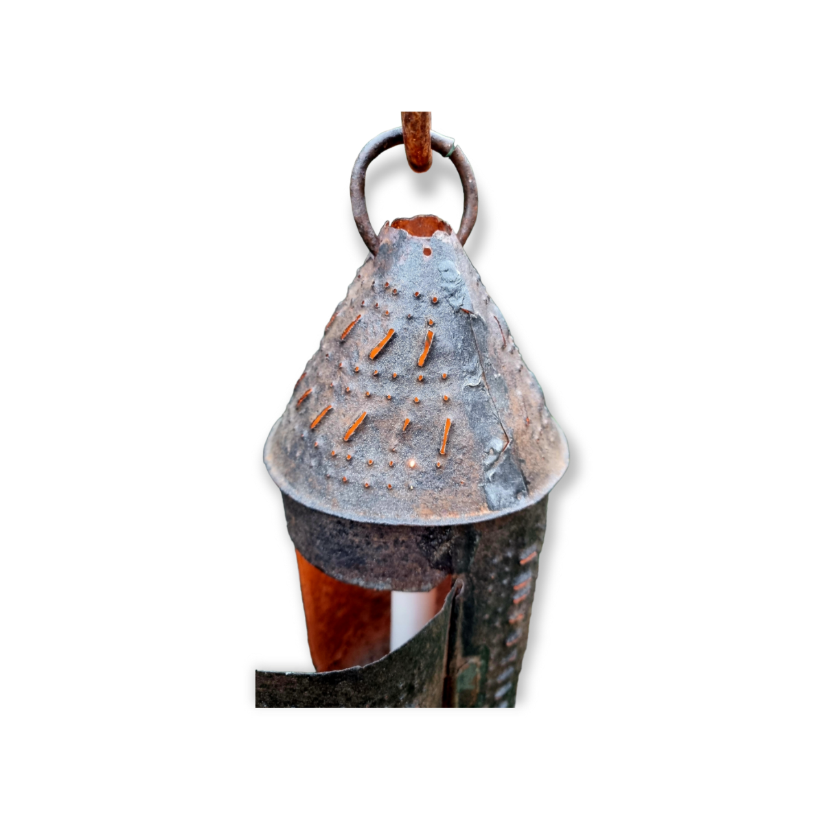 Late 17th Century English Antique Toleware / Tin Lantern