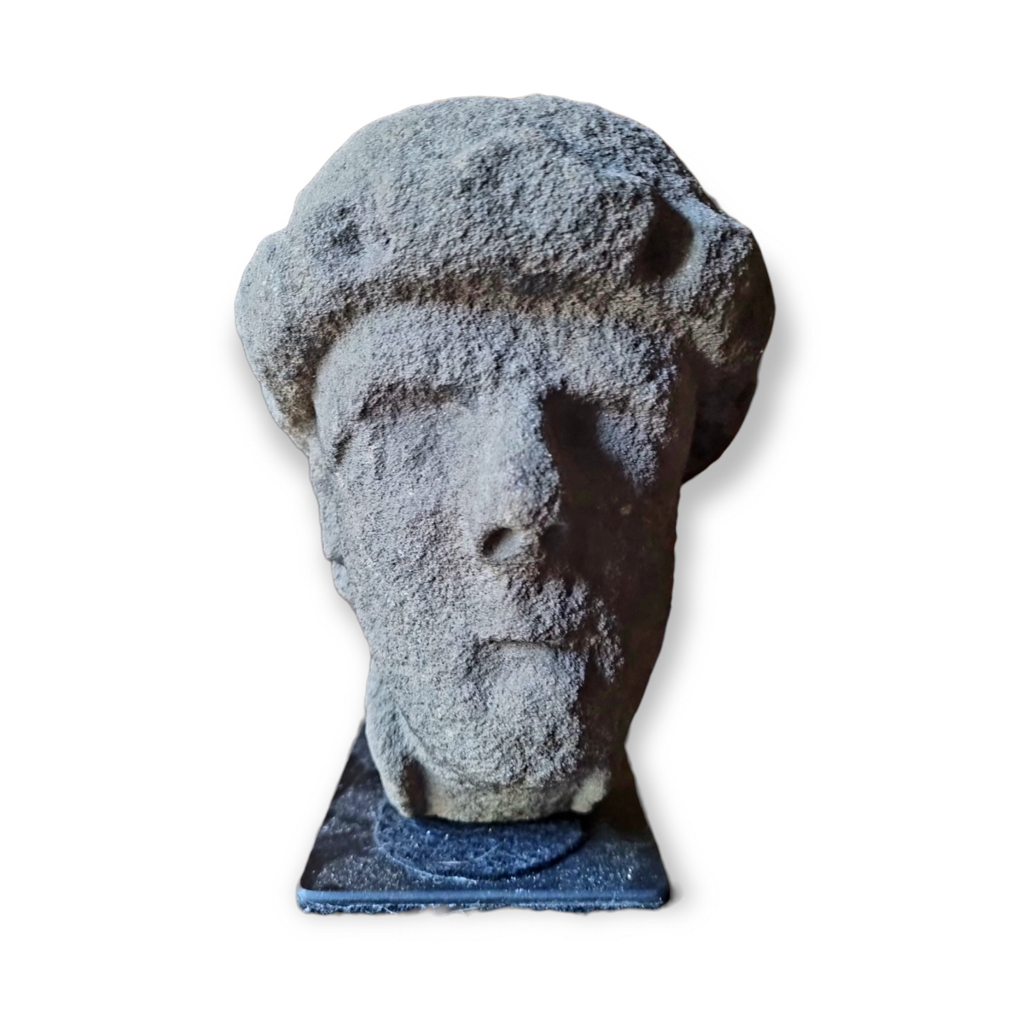 Early 16th Century English Antique Carved Stone Head of a Tudor Gentleman