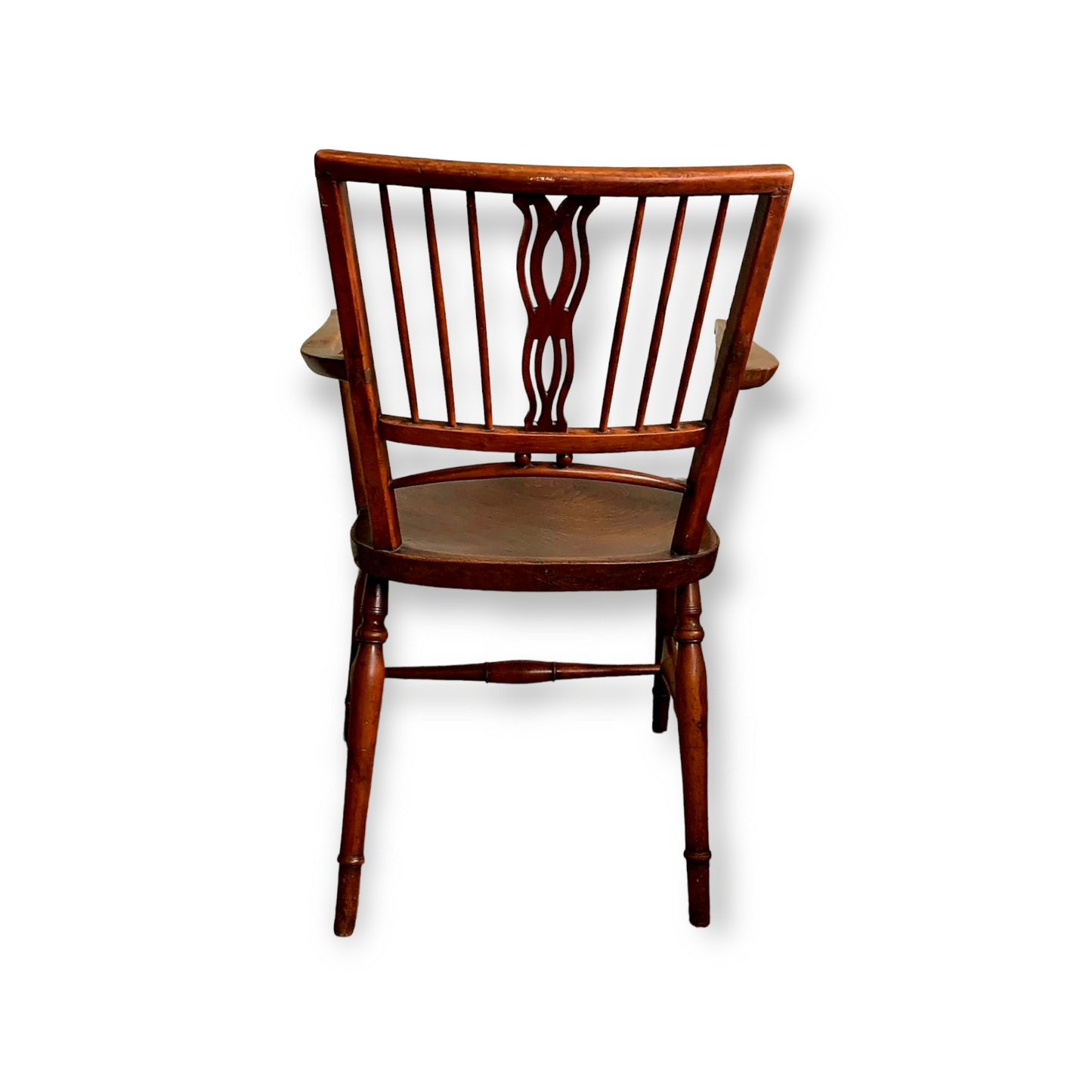 George III Period English Antique Yew Wood Mendlesham Chair / Armchair, circa 1800