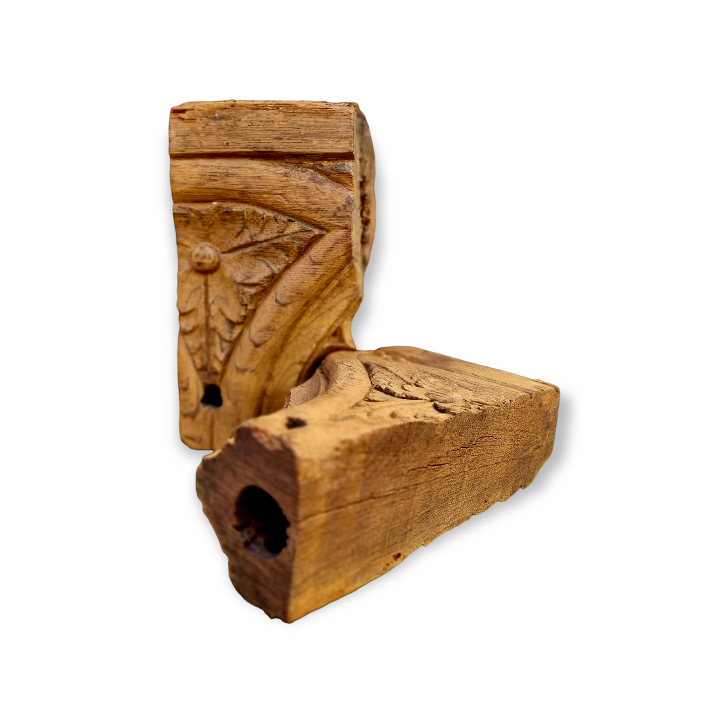 Rare Matched Pair of 15th Century English Antique Carved Oak Rood Screen Fragments