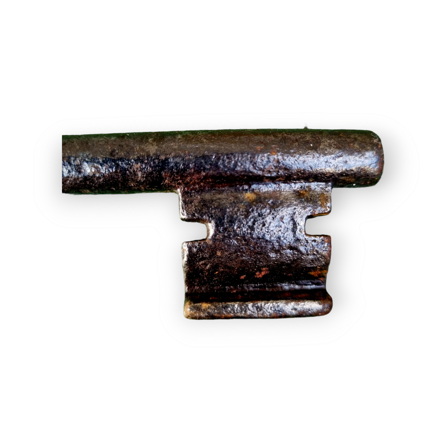 Large 18thC Antique Iron Skeleton Key / Door Key