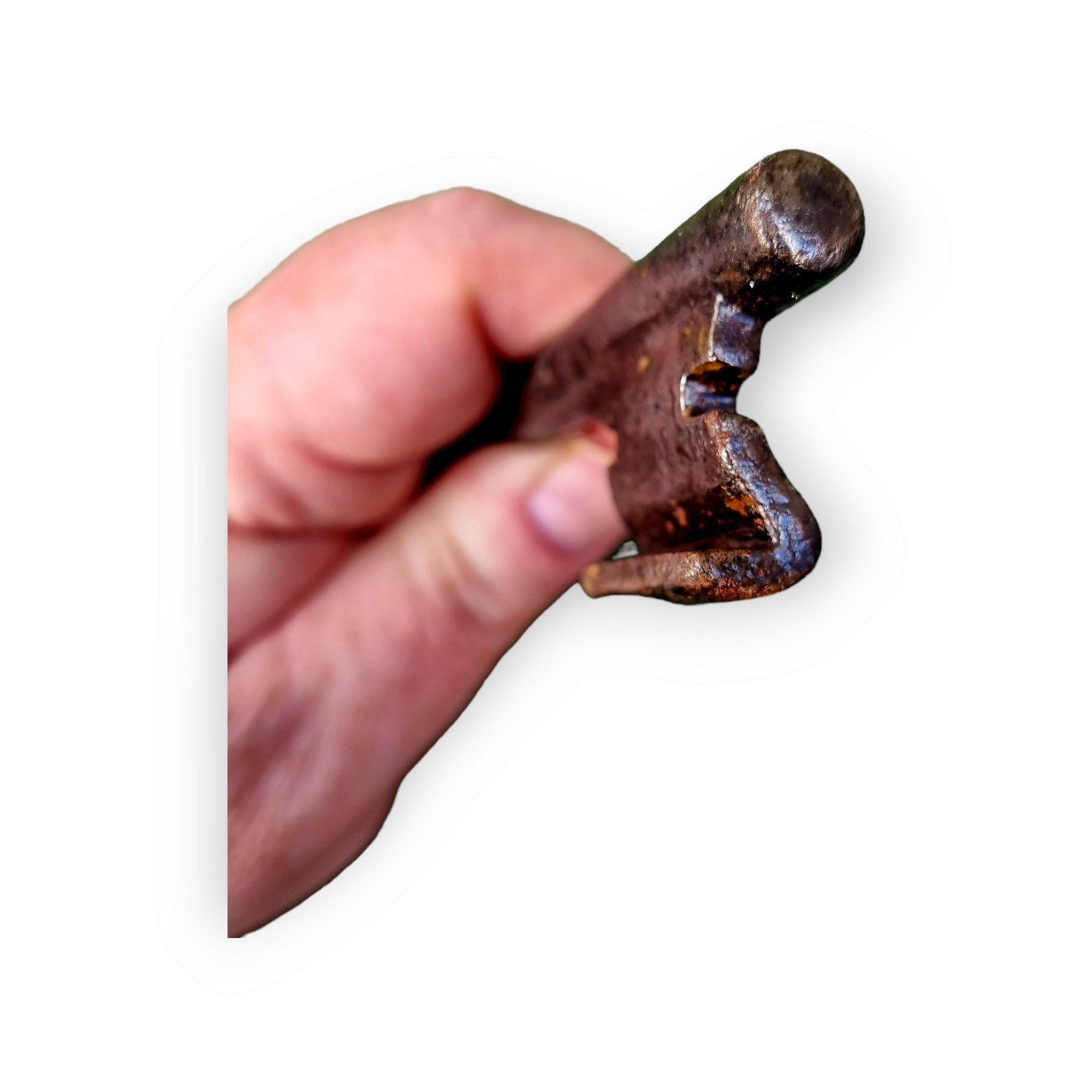 Large 18thC Antique Iron Skeleton Key / Door Key