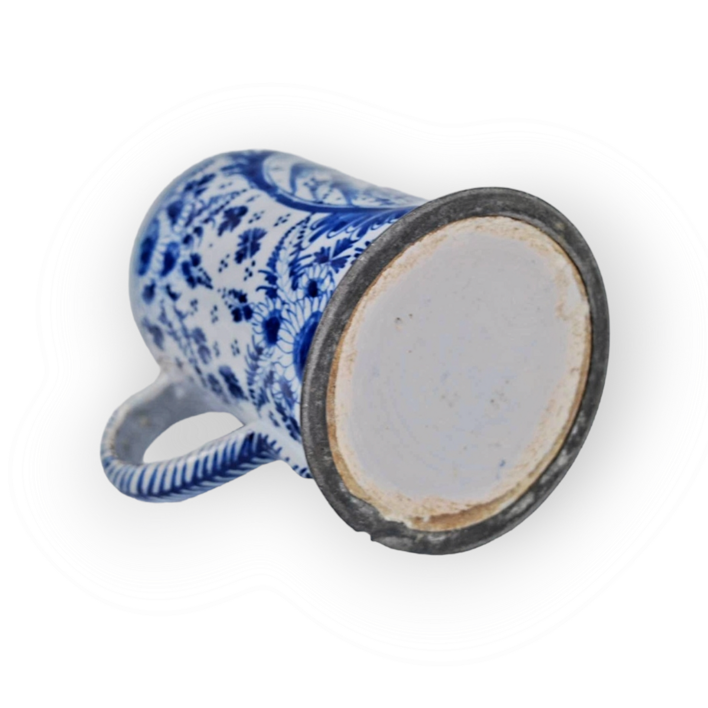 Mid 18thC English Antique Blue & White Delftware Tankard