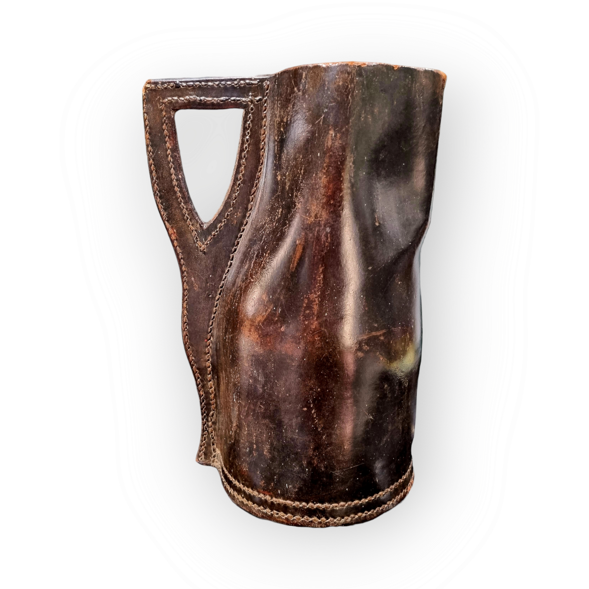Early 19th-Century English Antique Leather Bombard Jug – Georgian Early 19th-Century English Antique Leather Bombard Jug – Georgian
