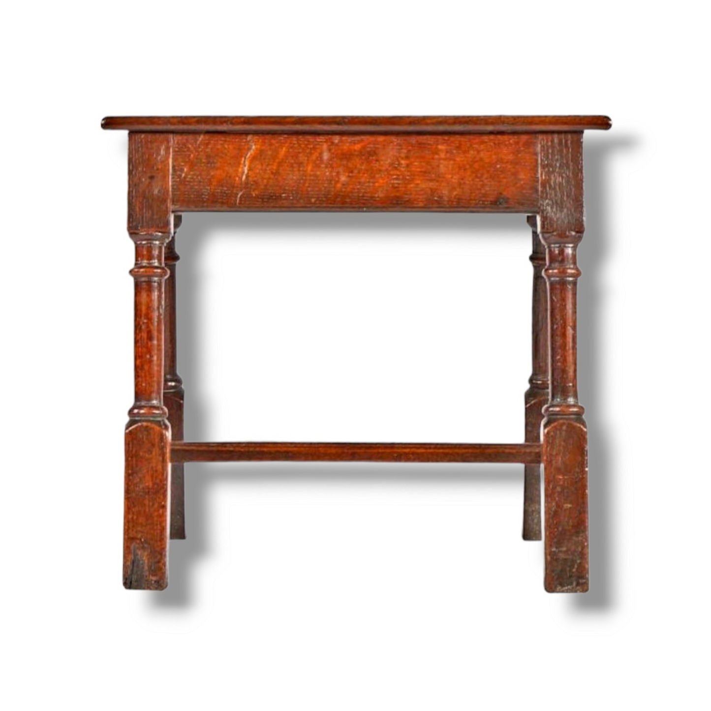 Late 17th Century English Antique Oak Joint Stool With 