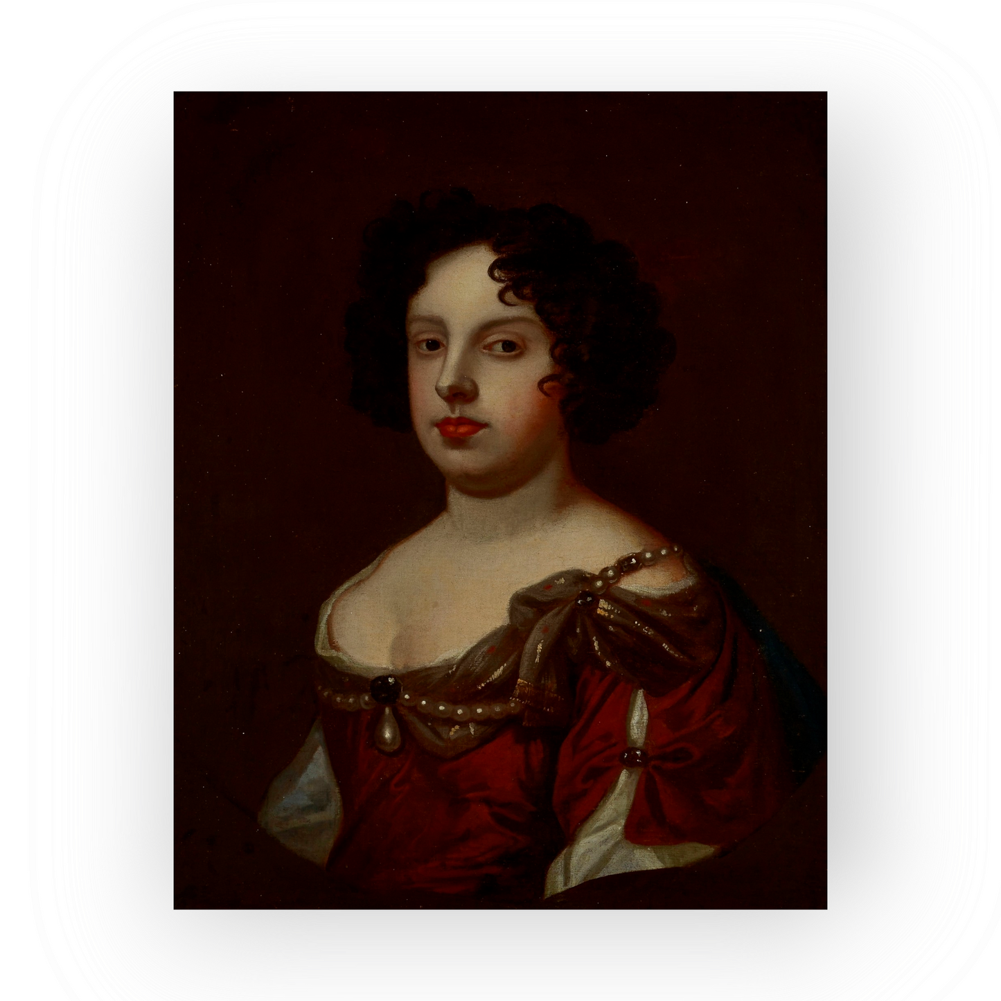 After Sir Peter Lely (1618-1680) - 17th Century English School Antique Oil On Canvas Portrait of Eleanora Lee, Lady Norreys, Later The Countess of Abingdon (1658-1691)