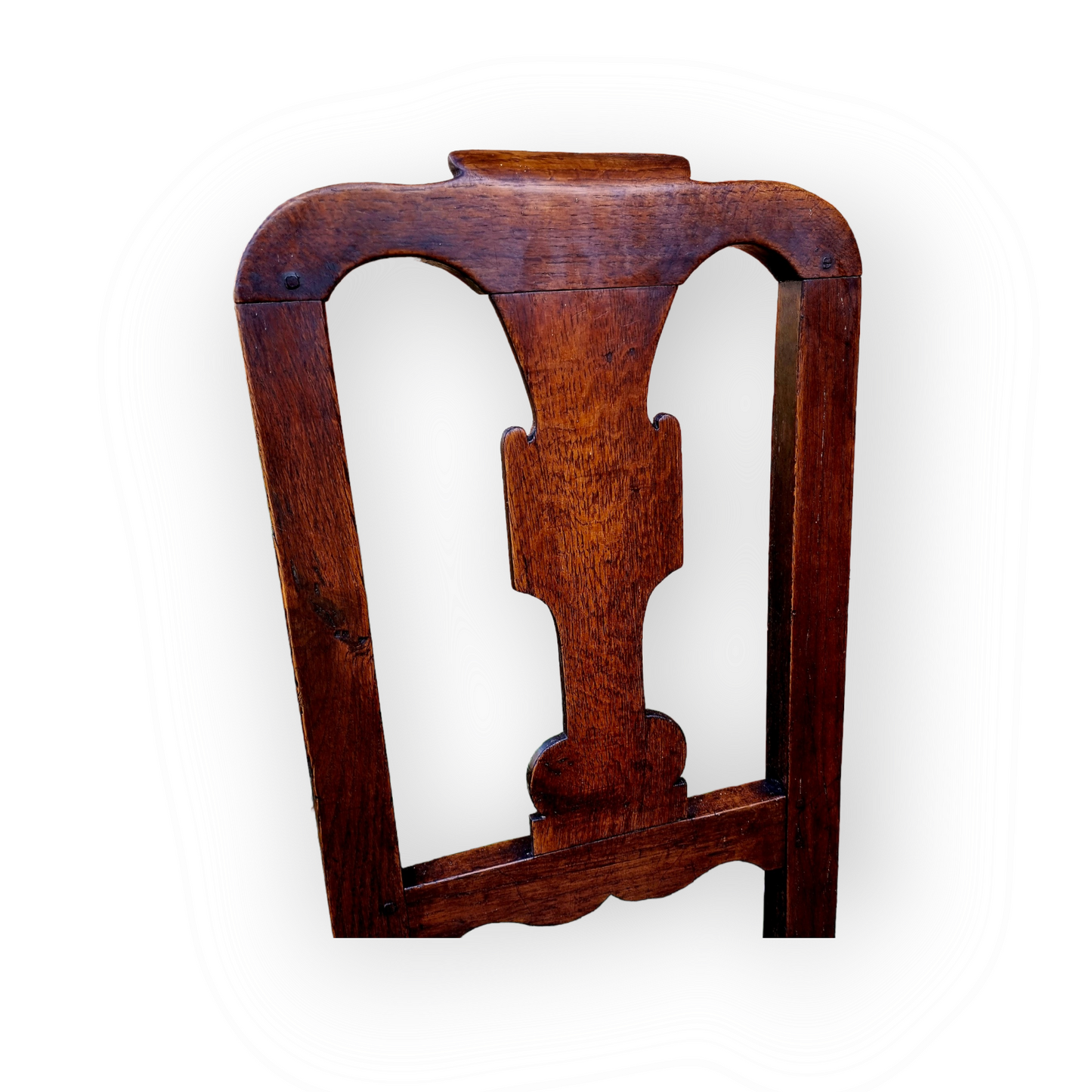 17th Century English Antique Oak Back Stool / Chair