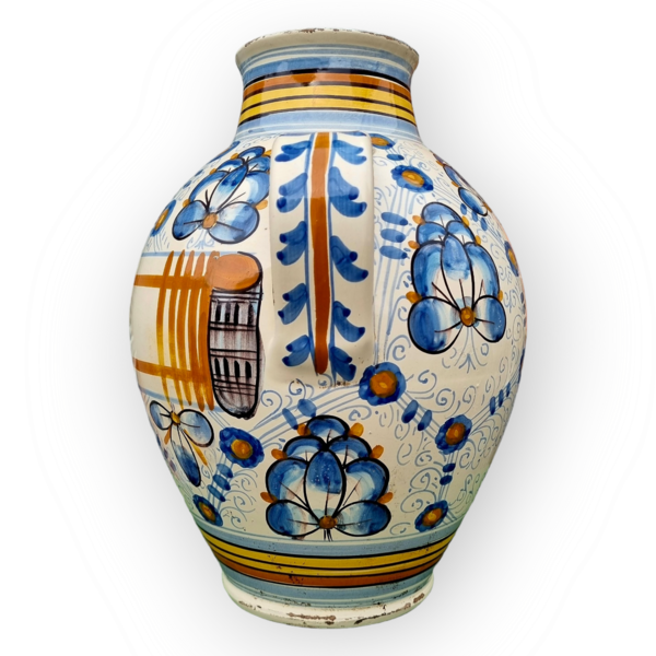 Large 17th Century Italian Antique Montelupo Maiolica Apothecary's/ Chemist's Jar