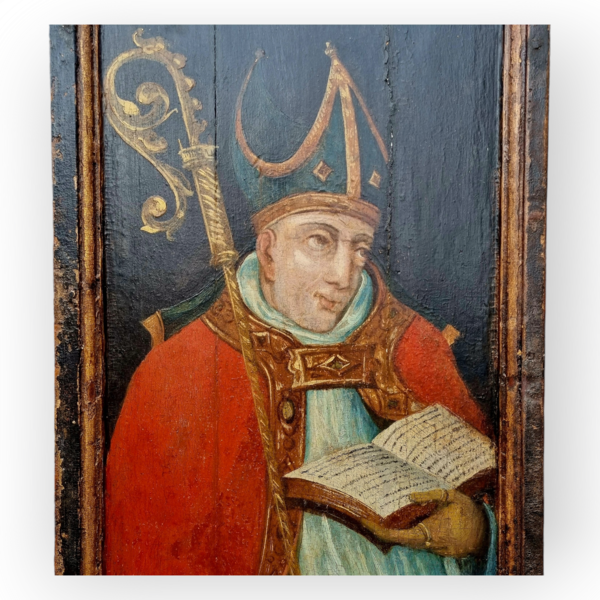 Latin Rood Screen 16th Century Spanish Antique Rood Screen Panel, Painted With A Full-Le ...