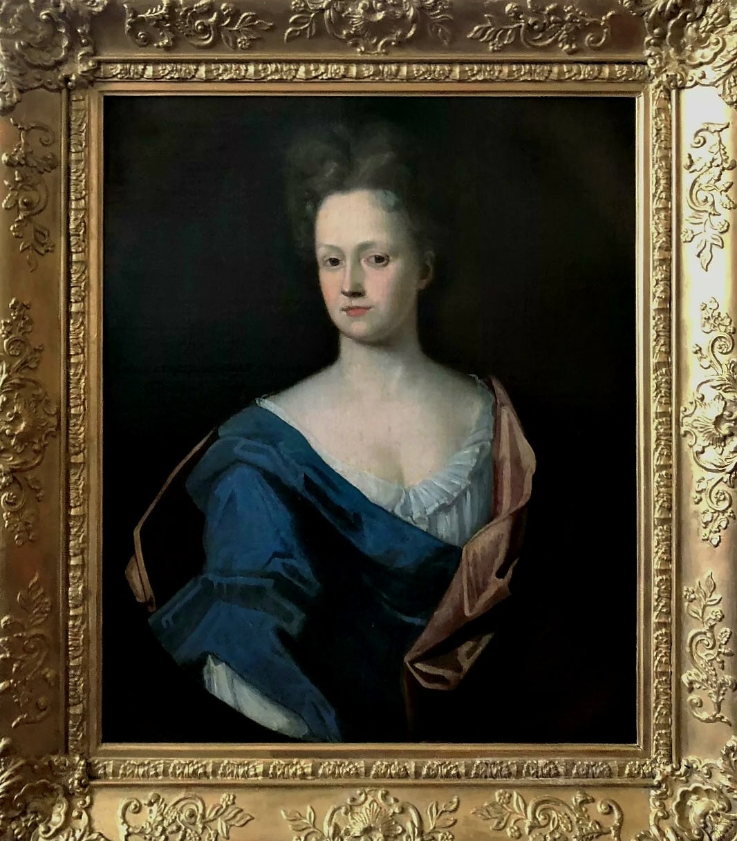 Follower of Thomas Bardwell (1704-1767), An 18th Century English School Antique Oil on Canvas Portrait of an Aristocratic Lady